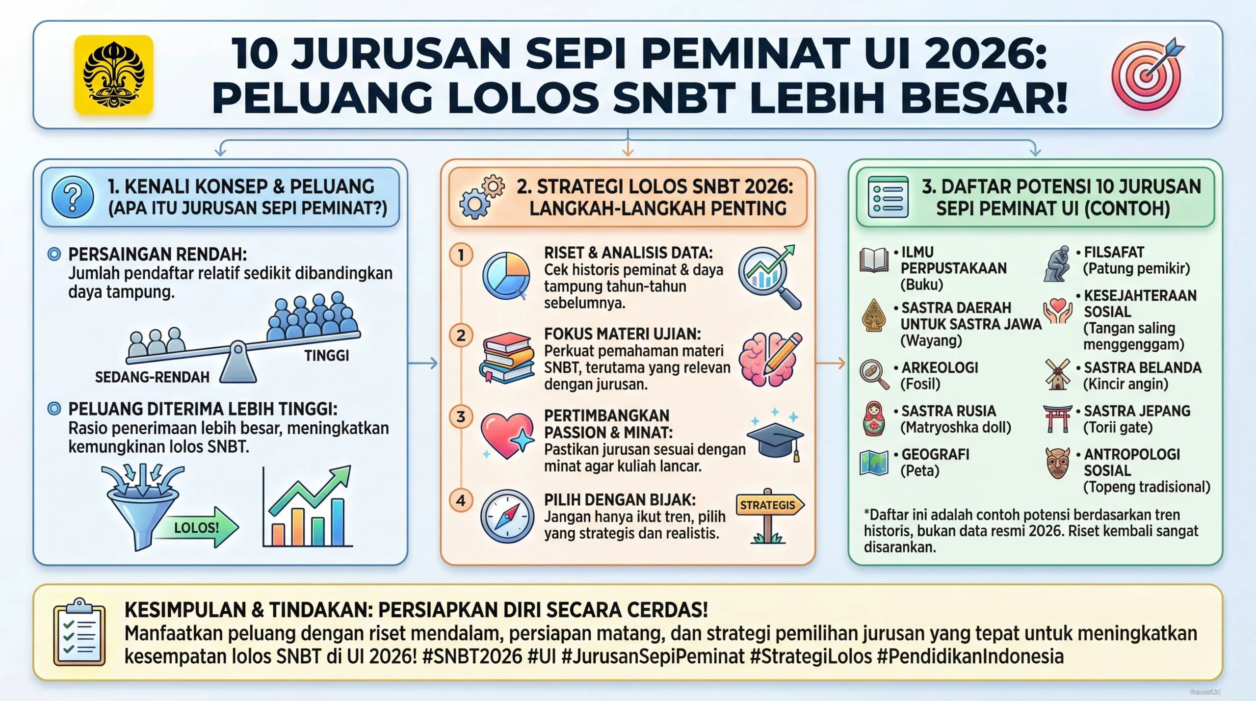 10 Jurusan Sepi Peminat UI 2026: Peluang Lolos SNBT Lebih Besar!